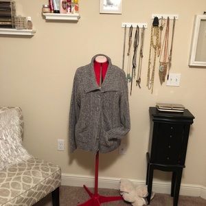 Plus size grey sweater
